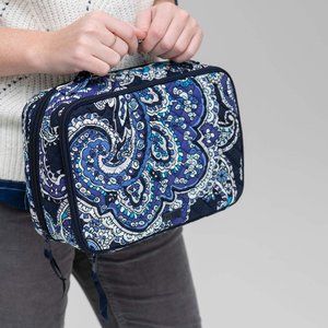 Vera Bradley Large Blush & Brush Case Blue Paisley